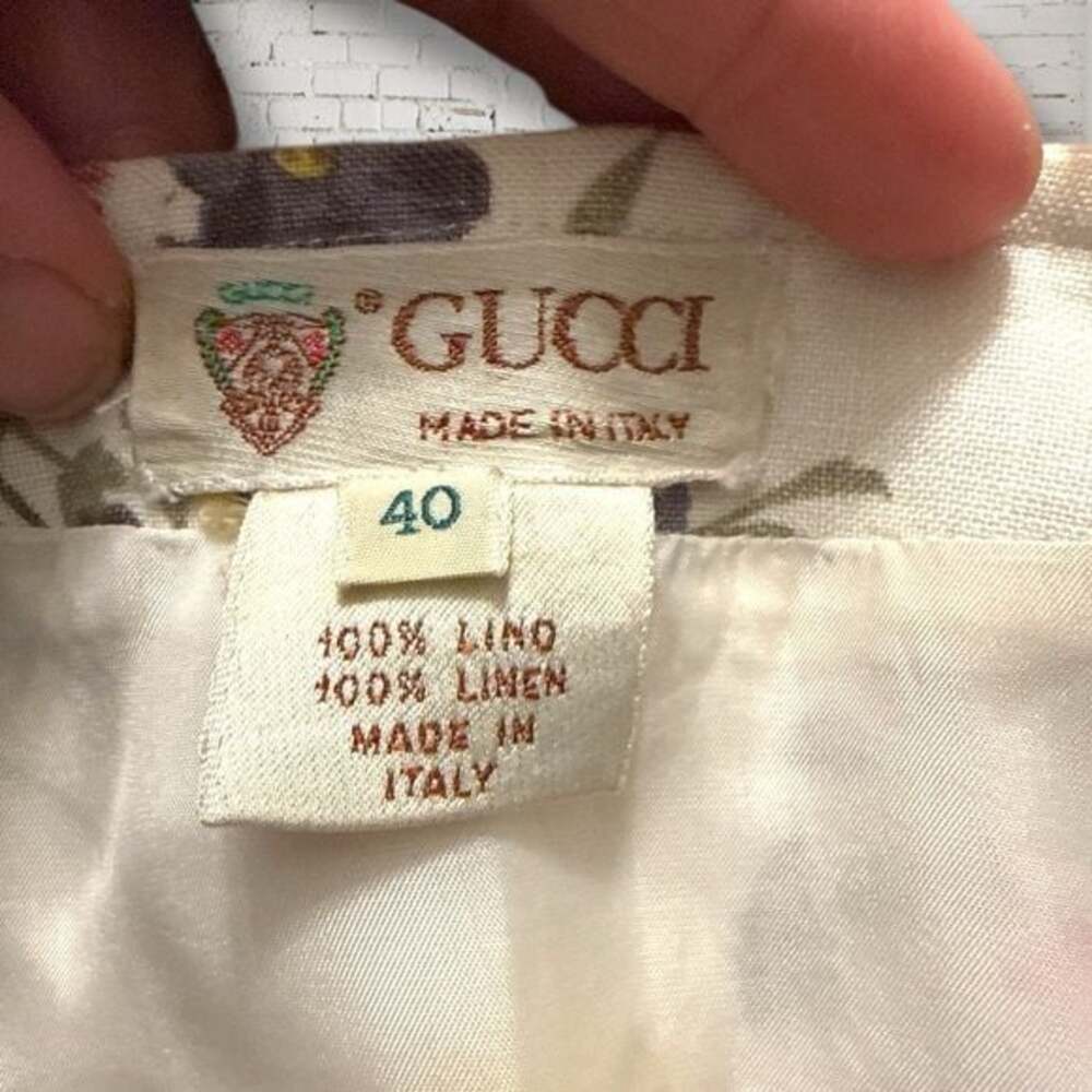 Gucci 100% Linen floral dress - Picture 11 of 14